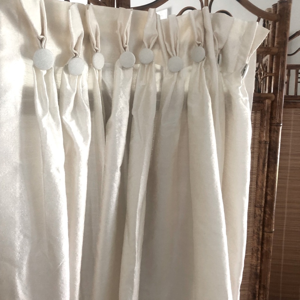 Raw silk curtains